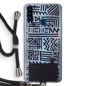 CaseCompany Marrakech print: Samsung Galaxy A20s Transparant Hoesje met koord