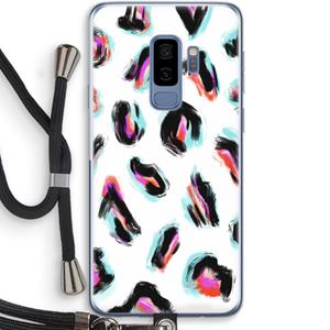 CaseCompany Cheetah color: Samsung Galaxy S9 Plus Transparant Hoesje met koord