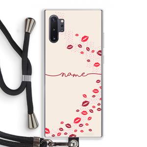 CaseCompany Kusjes: Samsung Galaxy Note 10 Plus Transparant Hoesje met koord