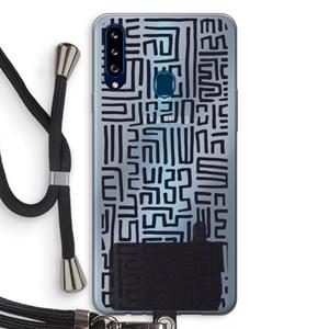 CaseCompany Moroccan Print: Samsung Galaxy A20s Transparant Hoesje met koord