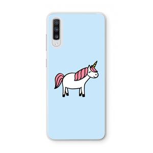 CaseCompany Eenhoorn: Samsung Galaxy A70 Transparant Hoesje