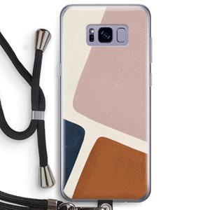 CaseCompany Geo #2: Samsung Galaxy S8 Plus Transparant Hoesje met koord