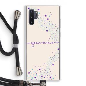 CaseCompany Sterren: Samsung Galaxy Note 10 Plus Transparant Hoesje met koord