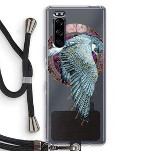 CaseCompany Golden Falcon: Sony Xperia 5 Transparant Hoesje met koord