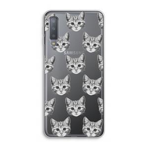 CaseCompany Kitten: Samsung Galaxy A7 (2018) Transparant Hoesje