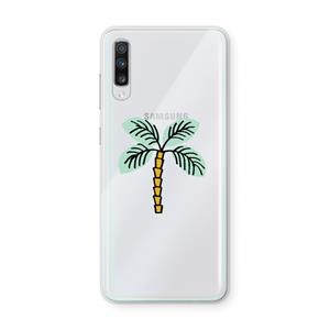 CaseCompany Palmboom: Samsung Galaxy A70 Transparant Hoesje