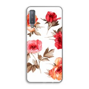 CaseCompany Roosjes: Samsung Galaxy A7 (2018) Transparant Hoesje