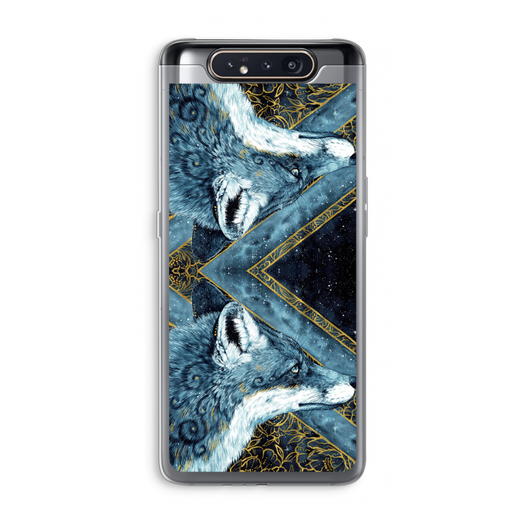 CaseCompany Golden Fox: Samsung Galaxy A80 Transparant Hoesje