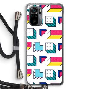 CaseCompany 8-bit N°7: Xiaomi Redmi Note 10 Pro Transparant Hoesje met koord