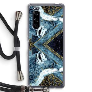 CaseCompany Golden Fox: Sony Xperia 5 Transparant Hoesje met koord