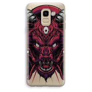 CaseCompany Hell Hound and Serpents: Samsung Galaxy J6 (2018) Transparant Hoesje
