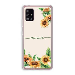CaseCompany Zonnebloemen: Samsung Galaxy A51 5G Transparant Hoesje