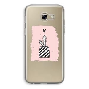 CaseCompany Zwart-wit cactus: Samsung Galaxy A5 (2017) Transparant Hoesje