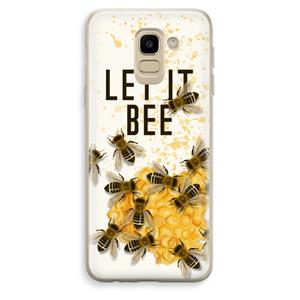 CaseCompany Let it bee: Samsung Galaxy J6 (2018) Transparant Hoesje
