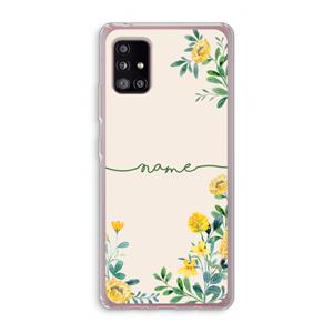 CaseCompany Gele bloemen: Samsung Galaxy A51 5G Transparant Hoesje