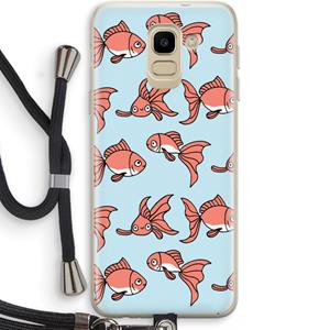 CaseCompany Blub: Samsung Galaxy J6 (2018) Transparant Hoesje met koord