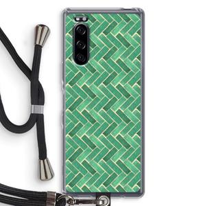 CaseCompany Moroccan tiles 2: Sony Xperia 5 Transparant Hoesje met koord