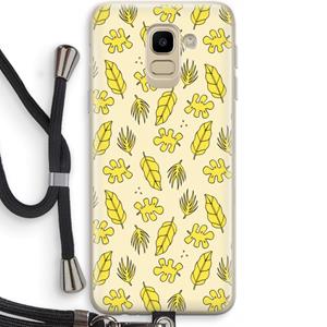 CaseCompany Herfst: Samsung Galaxy J6 (2018) Transparant Hoesje met koord
