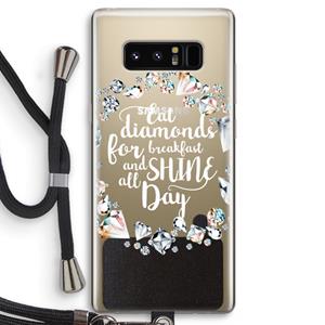CaseCompany Diamonds: Samsung Galaxy Note 8 Transparant Hoesje met koord