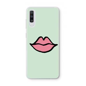 CaseCompany Kusje: Samsung Galaxy A70 Transparant Hoesje