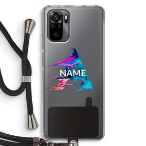 CaseCompany Abstract Spectrum: Xiaomi Redmi Note 10 Pro Transparant Hoesje met koord