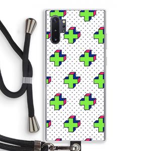 CaseCompany 8-bit N°10: Samsung Galaxy Note 10 Plus Transparant Hoesje met koord