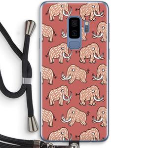 CaseCompany Mammoet: Samsung Galaxy S9 Plus Transparant Hoesje met koord