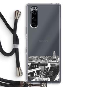 CaseCompany Marrakech Skyline : Sony Xperia 5 Transparant Hoesje met koord