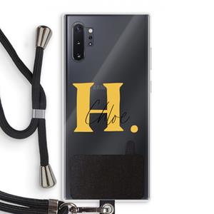 CaseCompany Amber Script: Samsung Galaxy Note 10 Plus Transparant Hoesje met koord