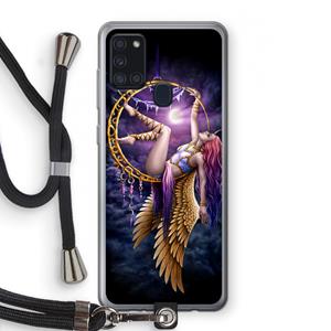 CaseCompany Aerial Angel: Samsung Galaxy A21s Transparant Hoesje met koord