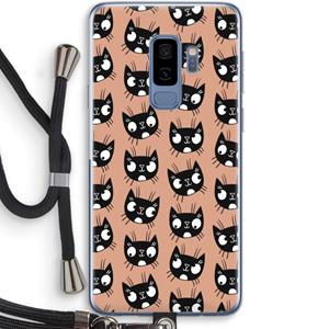 CaseCompany Kat: Samsung Galaxy S9 Plus Transparant Hoesje met koord