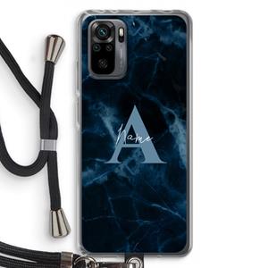 CaseCompany Midnight Marble: Xiaomi Redmi Note 10 Pro Transparant Hoesje met koord