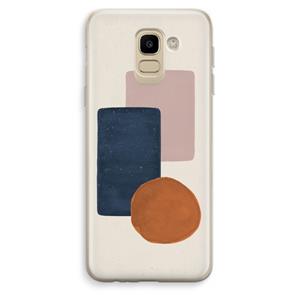 CaseCompany Geo #3: Samsung Galaxy J6 (2018) Transparant Hoesje