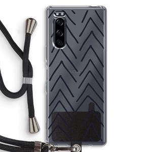 CaseCompany Marrakech Arrows: Sony Xperia 5 Transparant Hoesje met koord