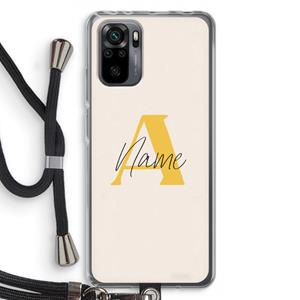 CaseCompany Amber Script: Xiaomi Redmi Note 10 Pro Transparant Hoesje met koord