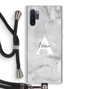 CaseCompany Ivory Marble: Samsung Galaxy Note 10 Plus Transparant Hoesje met koord