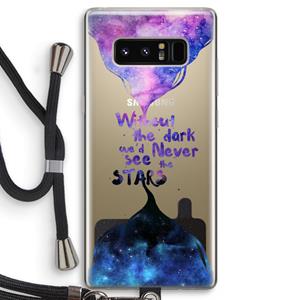 CaseCompany Stars quote: Samsung Galaxy Note 8 Transparant Hoesje met koord