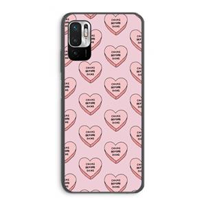 CaseCompany Chicks before dicks: Xiaomi Redmi Note 10 5G Transparant Hoesje