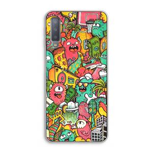 CaseCompany Vexx City: Samsung Galaxy A7 (2018) Transparant Hoesje