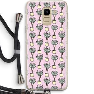 CaseCompany Boompje: Samsung Galaxy J6 (2018) Transparant Hoesje met koord