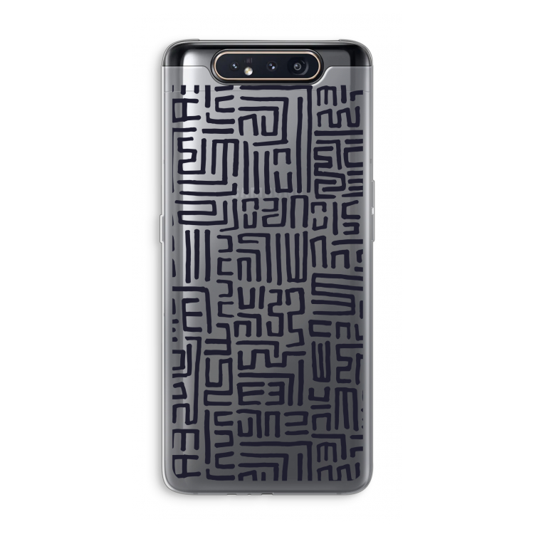 CaseCompany Moroccan Print: Samsung Galaxy A80 Transparant Hoesje