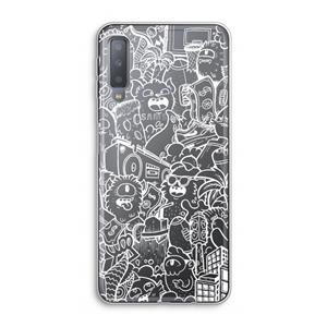 CaseCompany Vexx City #2: Samsung Galaxy A7 (2018) Transparant Hoesje