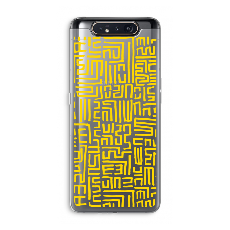 CaseCompany Majorelle Blue Print: Samsung Galaxy A80 Transparant Hoesje