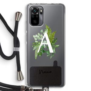 CaseCompany Green Brush: Xiaomi Redmi Note 10 Pro Transparant Hoesje met koord