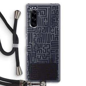 CaseCompany Moroccan Print: Sony Xperia 5 Transparant Hoesje met koord