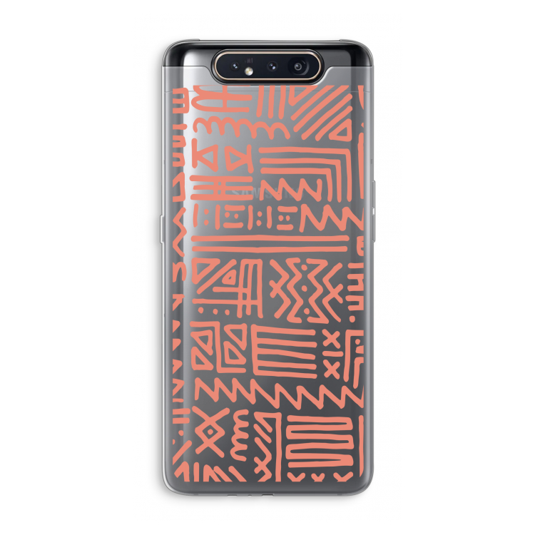 CaseCompany Marrakech Pink: Samsung Galaxy A80 Transparant Hoesje