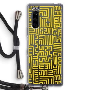 CaseCompany Majorelle Blue Print: Sony Xperia 5 Transparant Hoesje met koord