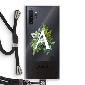 CaseCompany Green Brush: Samsung Galaxy Note 10 Plus Transparant Hoesje met koord