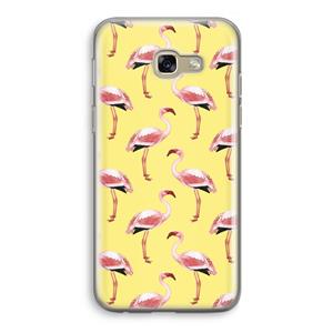 CaseCompany Flamingo's geel: Samsung Galaxy A5 (2017) Transparant Hoesje
