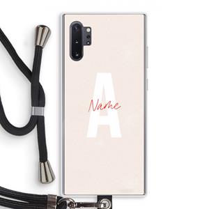 CaseCompany Strawberry Milkshake: Samsung Galaxy Note 10 Plus Transparant Hoesje met koord